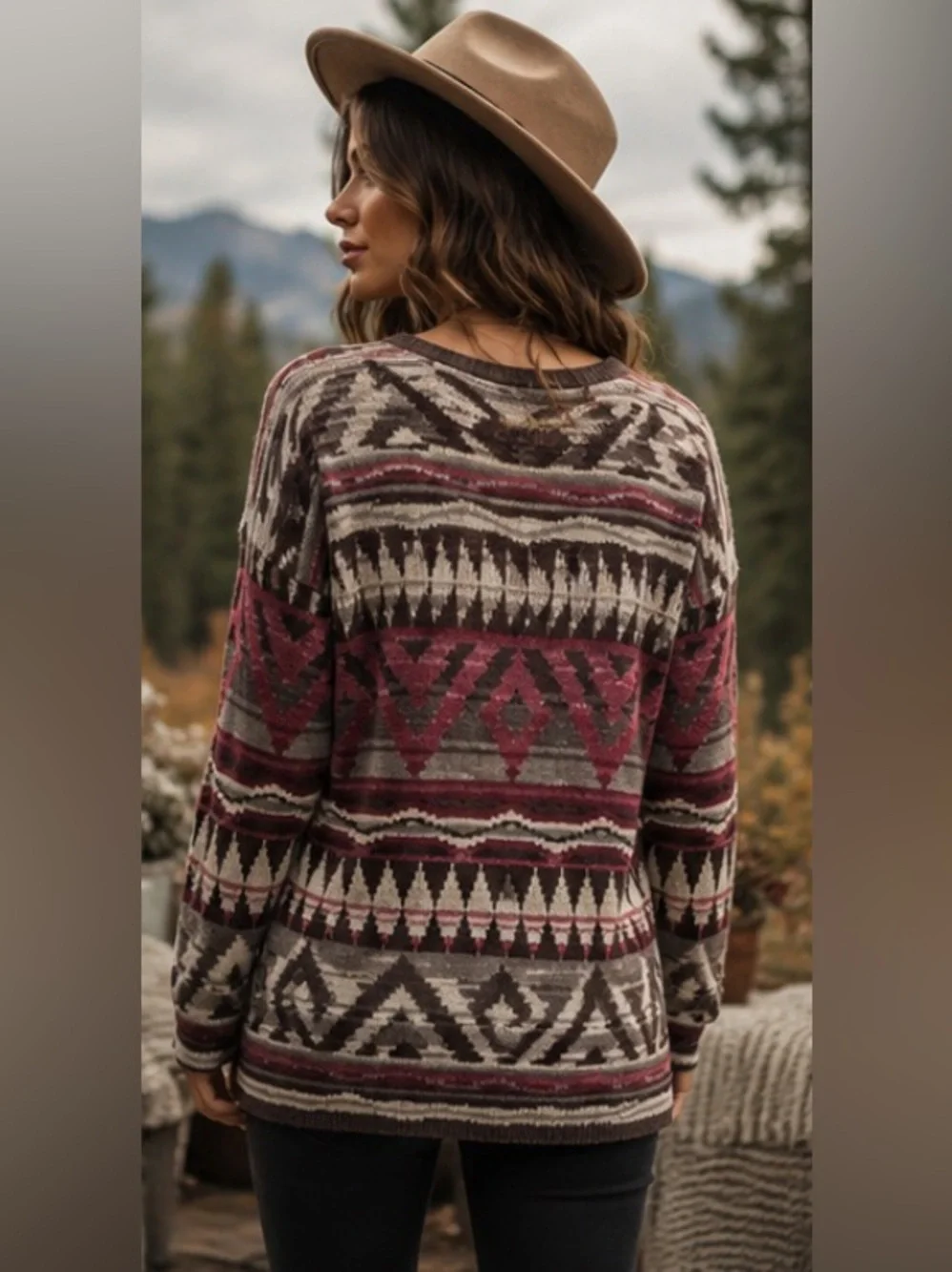 Denim & supply Ralph Lauren lightweight southwestern Aztec inspired pullover